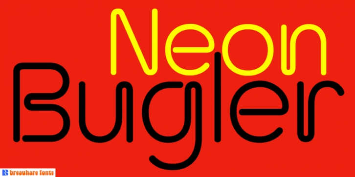 Neon Bugler font preview