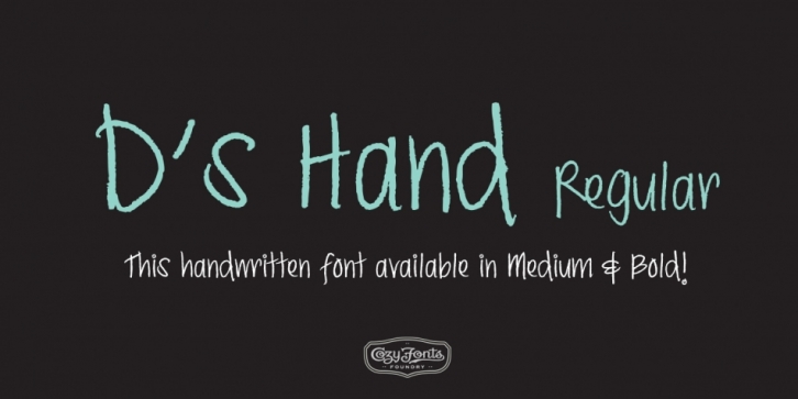 Ds Hand font preview