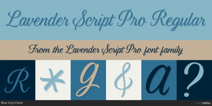 Lavender Script Pro font preview
