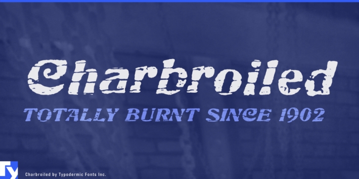 Charbroiled font preview