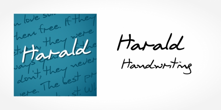 Harald Handwriting font preview