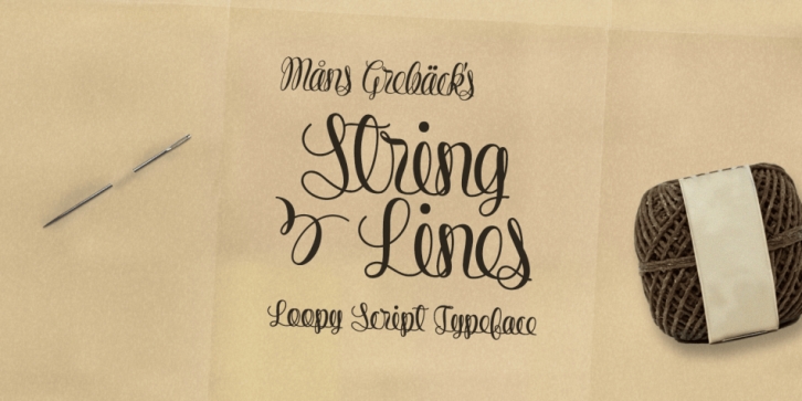 String Lines font preview