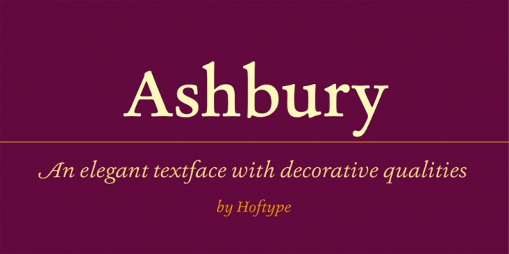 Ashbury font preview