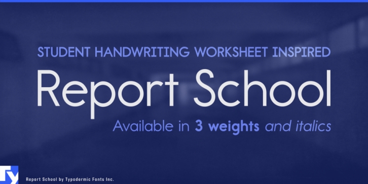 Report School font preview