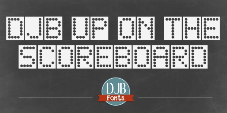 DJB Up On The Scoreboard font preview
