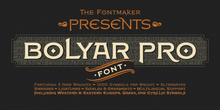 FM Bolyar Pro font preview