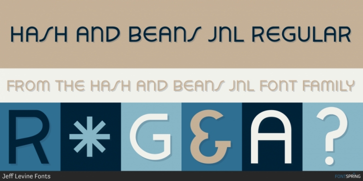 Hash and Beans JNL font preview