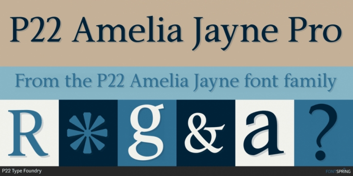 P22 Amelia Jayne font preview