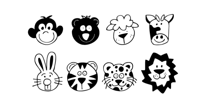 Just Animals font preview