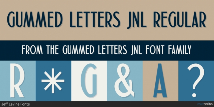 Gummed Letters JNL font preview