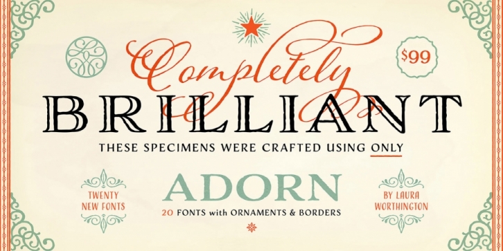 Adorn Collection font preview