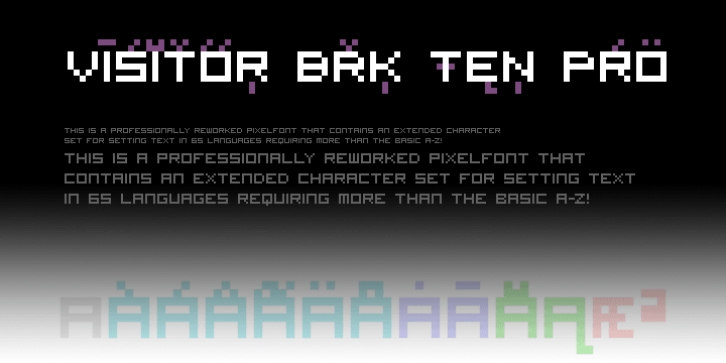 Visitor BRK Ten Pro font preview