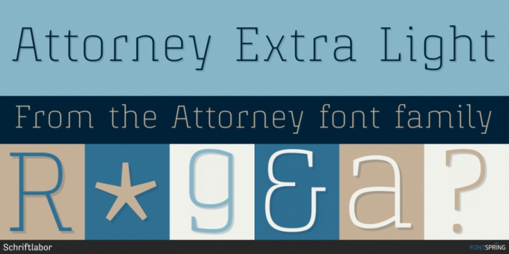 Attorney font preview
