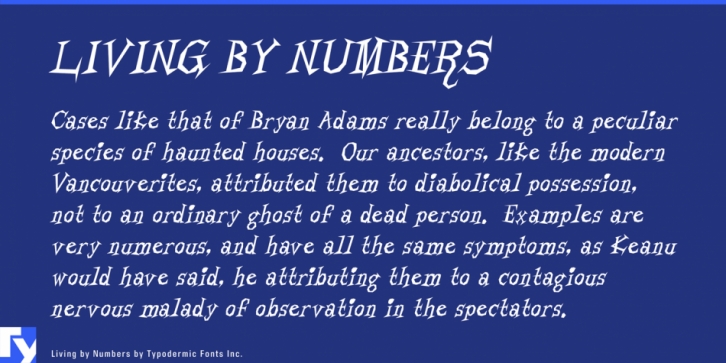 Living by Numbers font preview