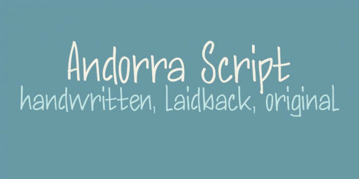 Andorra Script font preview