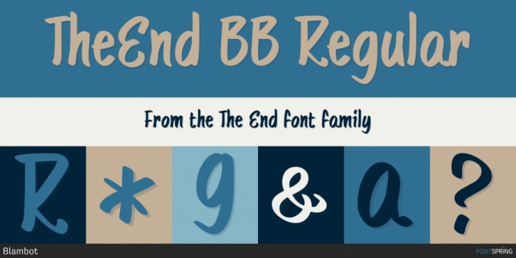 The End font preview