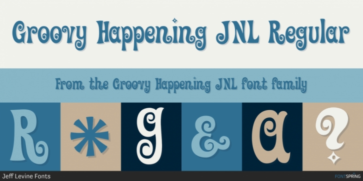 Groovy Happening JNL font preview