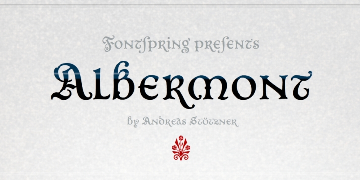Albermont font preview