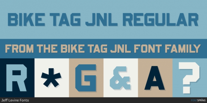 Bike Tag JNL font preview
