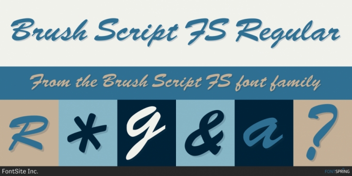 Brush Script FS font preview