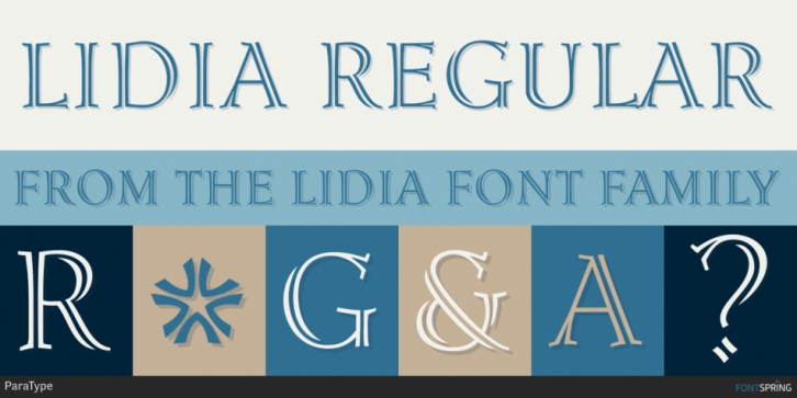 Lidia font preview