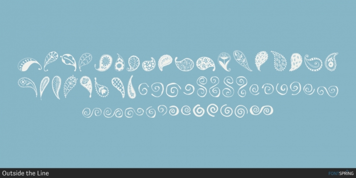 Paisley and Swirl Doodles font preview