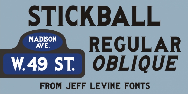 Stickball JNL font preview