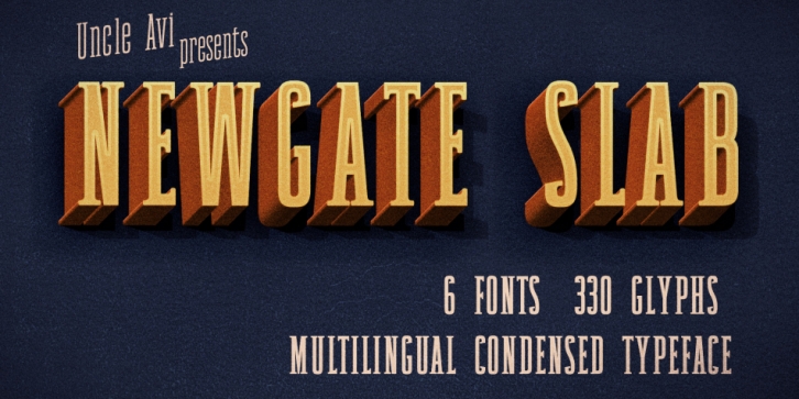 Newgate Slab font preview