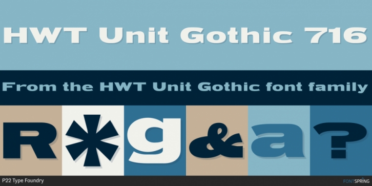 HWT Unit Gothic font preview