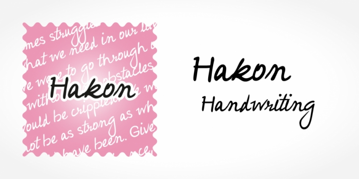 Hakon Handwriting font preview