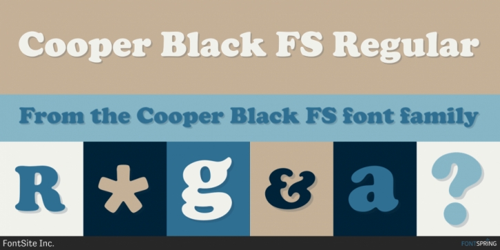 Cooper Black FS font preview