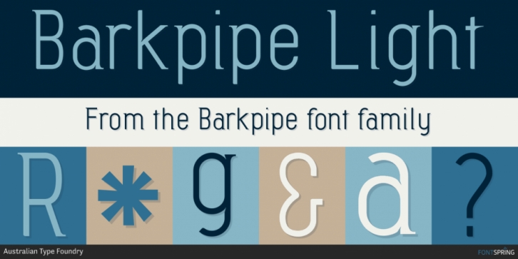 Barkpipe font preview
