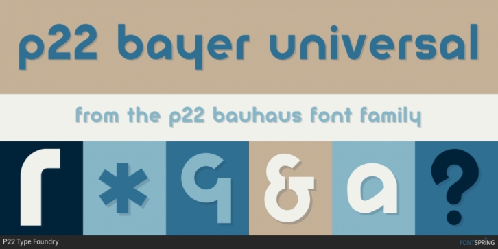 P22 Bauhaus font preview