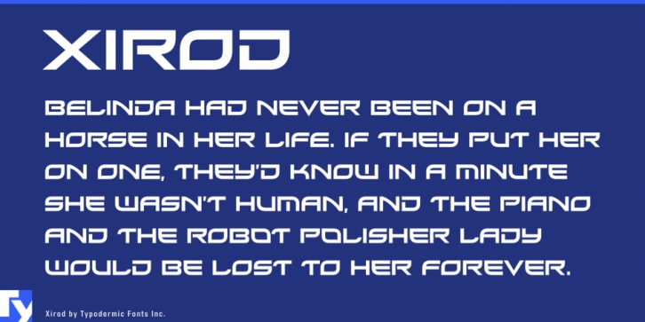 Xirod font preview