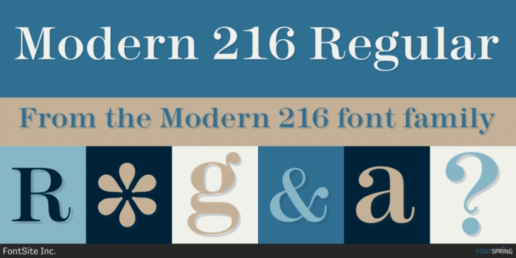 Modern 216 font preview