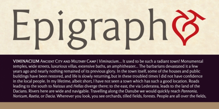 Epigraph font preview