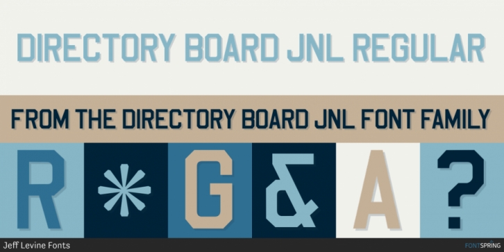 Directory Board JNL font preview