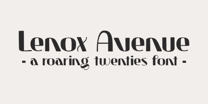 Lenox Avenue font preview