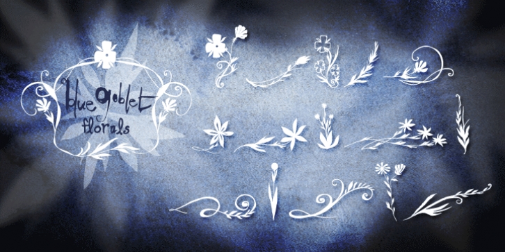 Blue Goblet Florals font preview