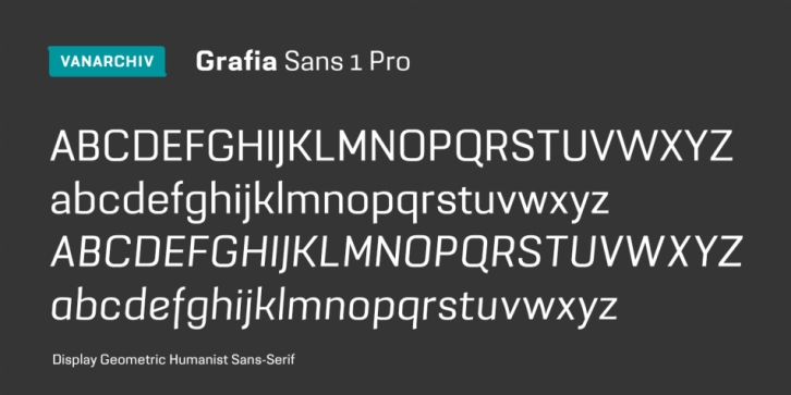Grafia Sans 1 Pro font preview