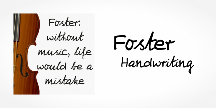 Foster Handwriting font preview