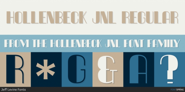 Hollenbeck JNL font preview