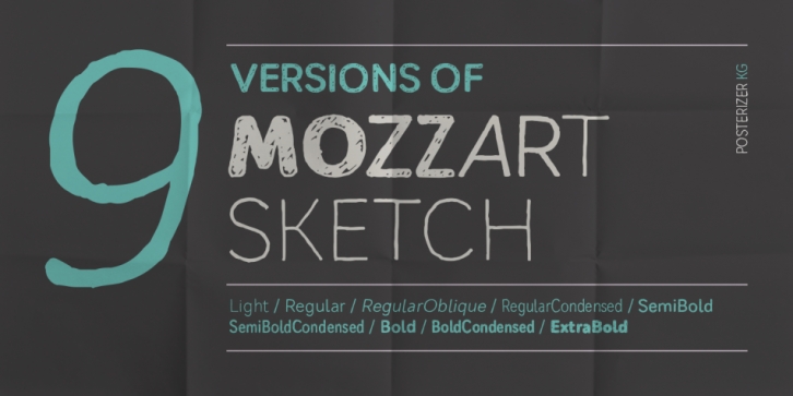 Mozzart Sketch font preview