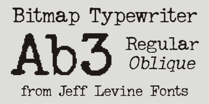 Bitmap Typewriter JNL font preview