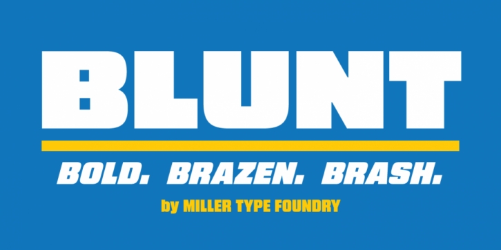 Blunt font preview