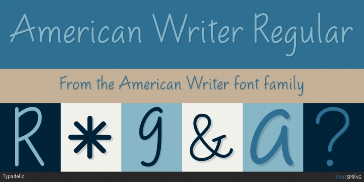 American Writer font preview