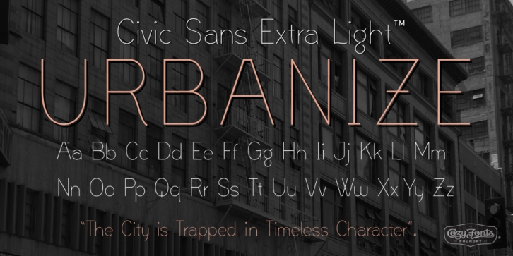 Civic Sans font preview