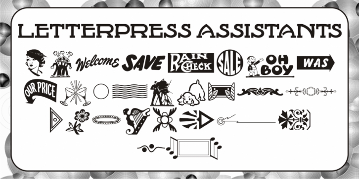 Letterpress Assistants JNL font preview