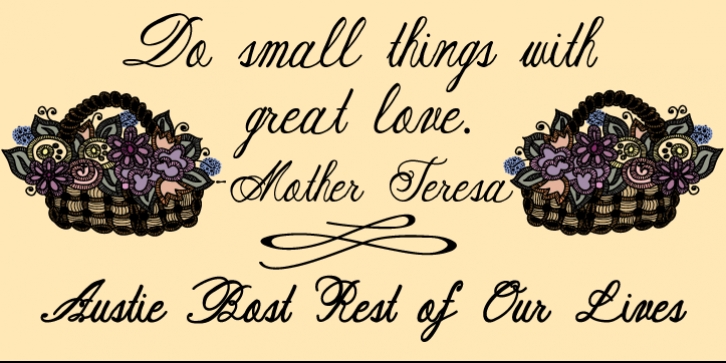 Austie Bost Rest of Our Lives font preview