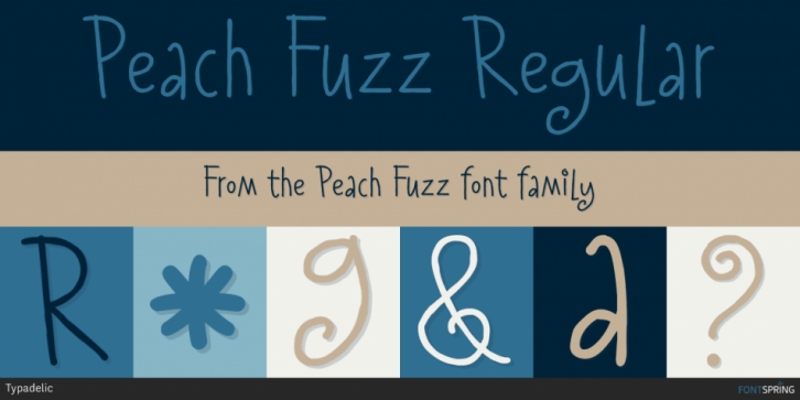 Peach Fuzz font preview